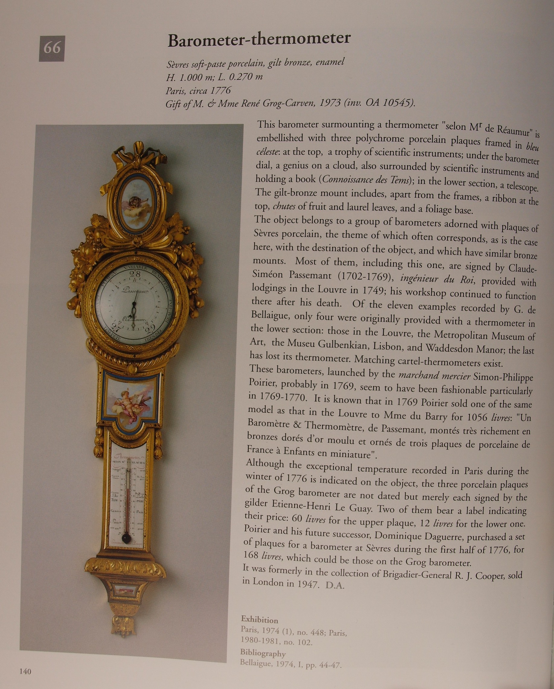 Sevres Clock and Barometer